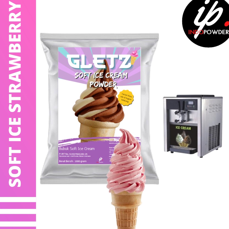 

TSXY0441 COD SOFT ICE CREAM STRAWBERRY 1Kg - Bubuk Es Krim STRAWBERRY - Bubuk Es Krim - SOFT ICE CREAM Powder