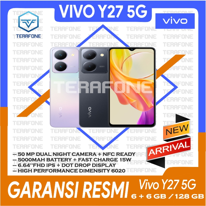 VIVO Y27 5G RAM 6/128 GB GARANSI RESMI TERMURAH