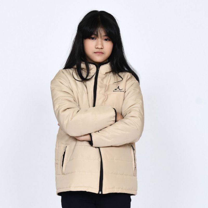 Jaket kembung anak-jaket puper synthelic down-jaket anak musim dingin warna crem