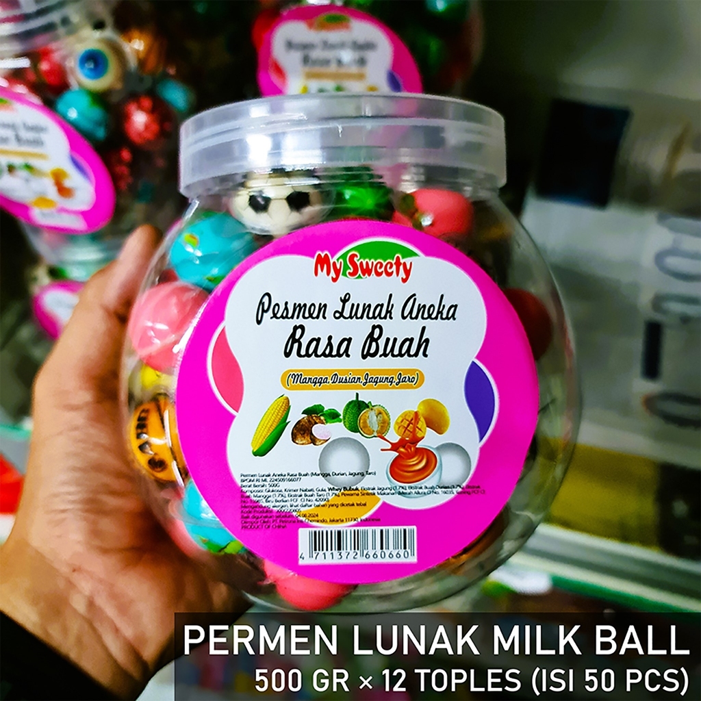 Permen Lunak Viral 50 pcs 1 toples Halal Permen Selai Jelly Korea Viral