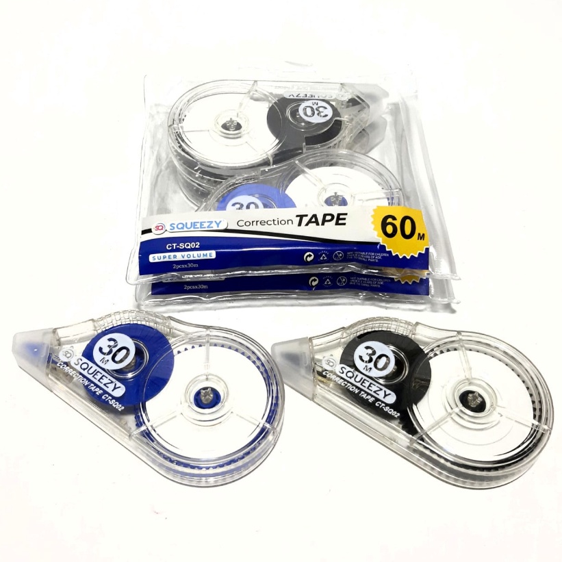 

[✆A60>] Harga Grosir ( 1packs/2pcs ) Correction Tape CT-SQ02 Ukuran 60m [224]