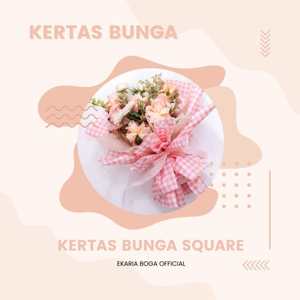 

KERTAS BUNGA | BUKET BUNGA | FLOWER WRAPPING | WRAPPING PAPER | CELLOPHANE GINGHAM SQUARE | MOTIF KOTAK KOTAK | KERTAS BUNGA SQUARE