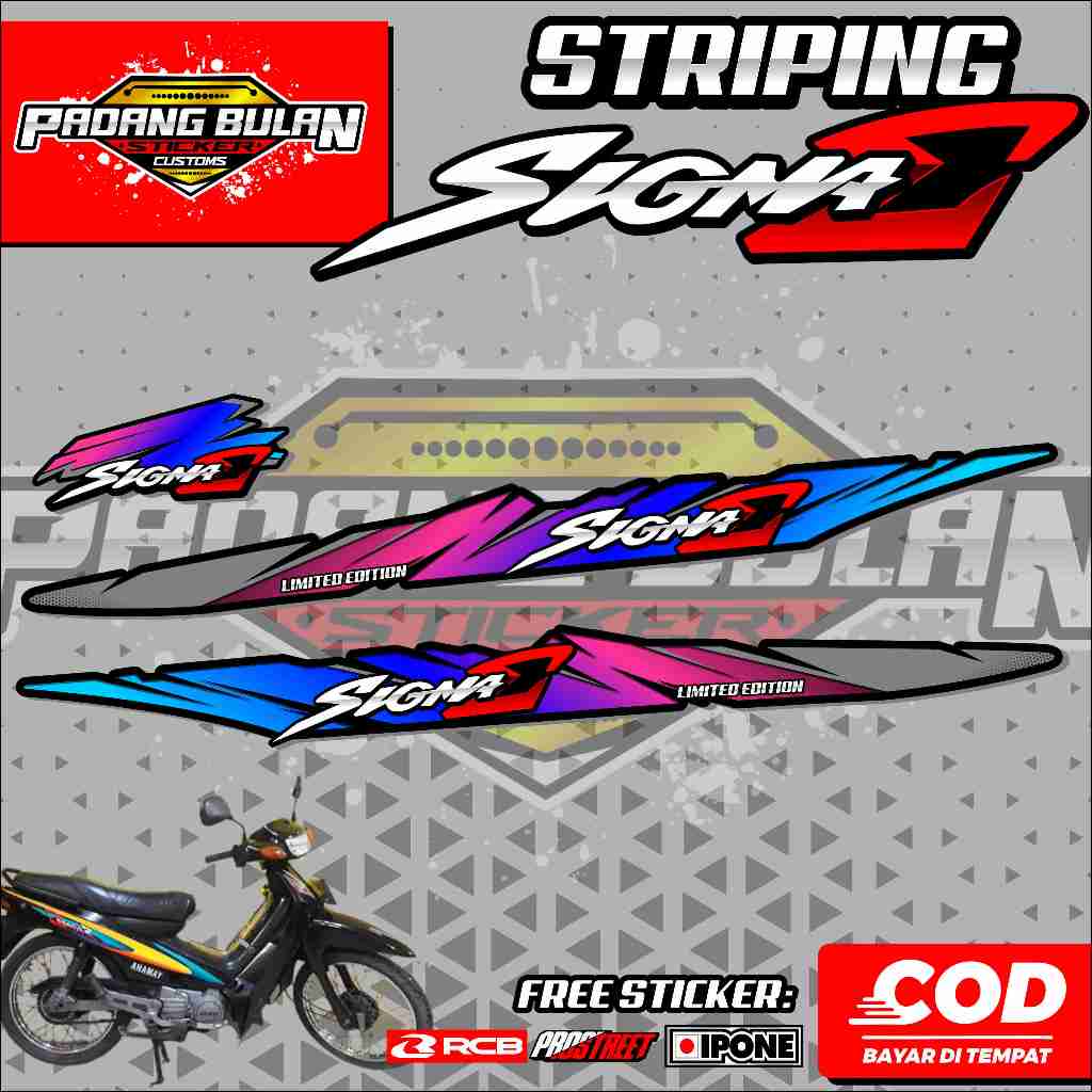STRIPING VARIASI YAMAHA SIGMA E SIMPEL / STICKER VARIASI LIST MOTOR YAMAHA SIGMA E SIMPEL