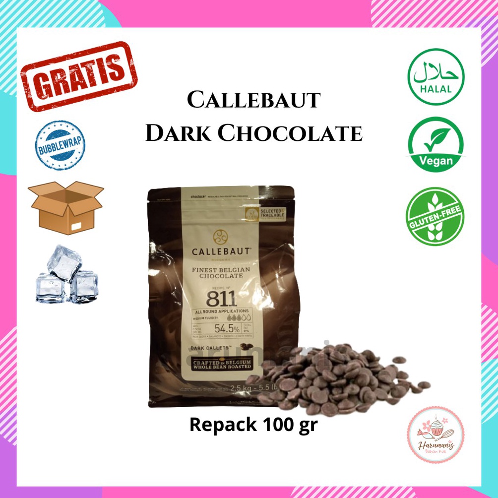 

[☾G84➢] Callebaut Dark Chocolate Couverture 811 54,5% 100gr Order lagi