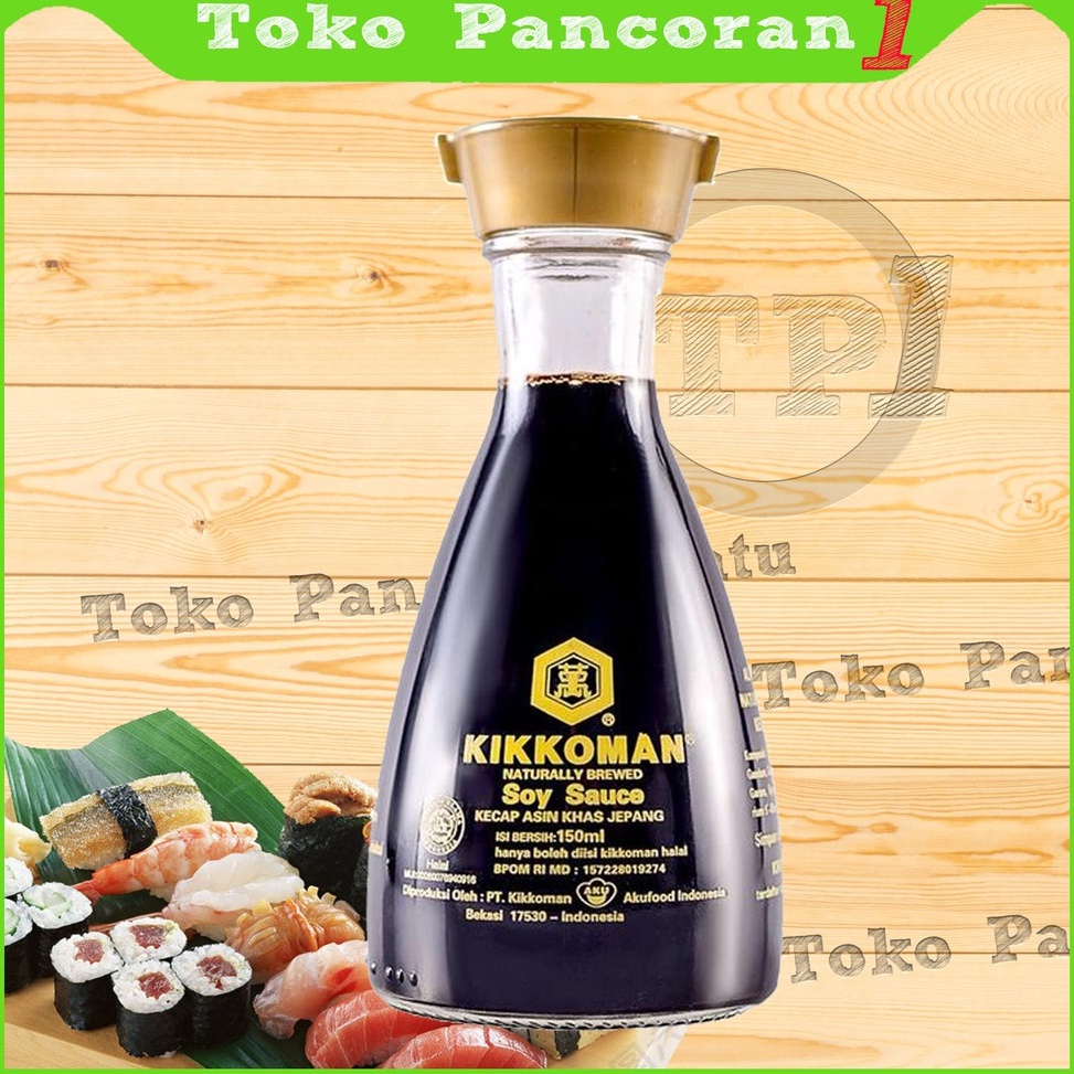 

[✏J68/] Kikkoman Soy Sauce 150 ml HALAL / Kecap Shashimi / Shasimi / shoyu / jepang japanese / kecap asin Murah Meriah