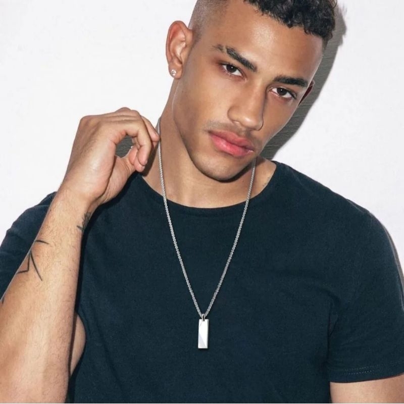 KALUNG PRIA LIONTIN ARMY DOGTAG STAINLESS STEEL ANTI KARAT