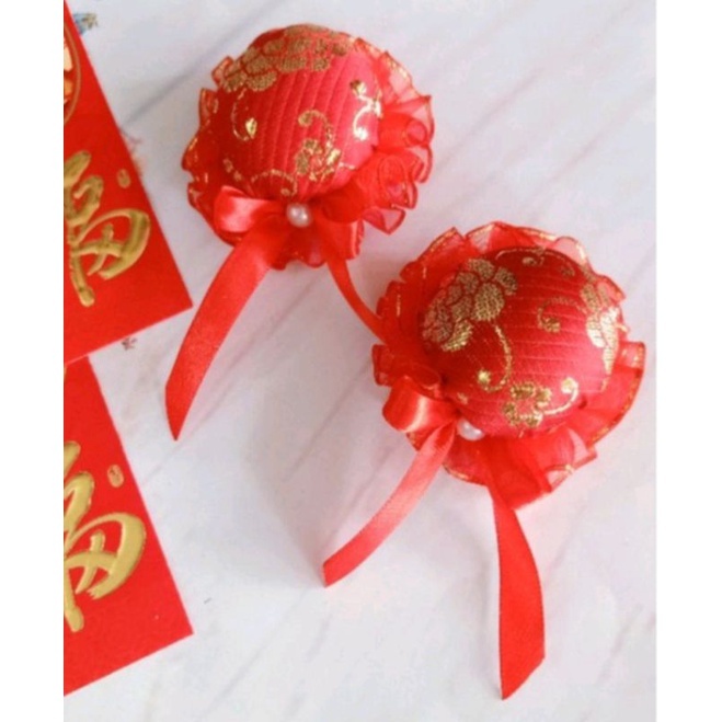 pita rambut imlek untuk anak perempuan cewek china sepasang kiri kanan 1