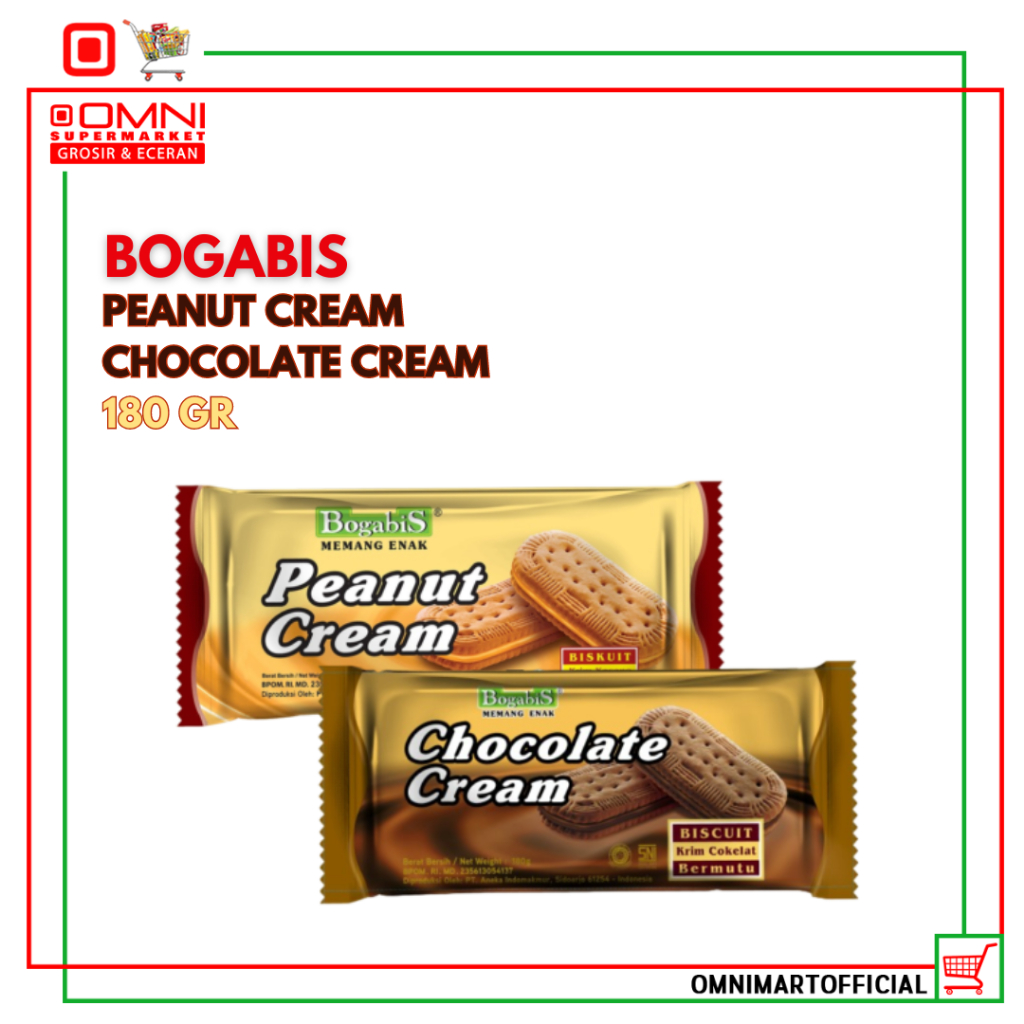 

BOGABIS PEANUT DAN COKLAT CREAM 180 GR