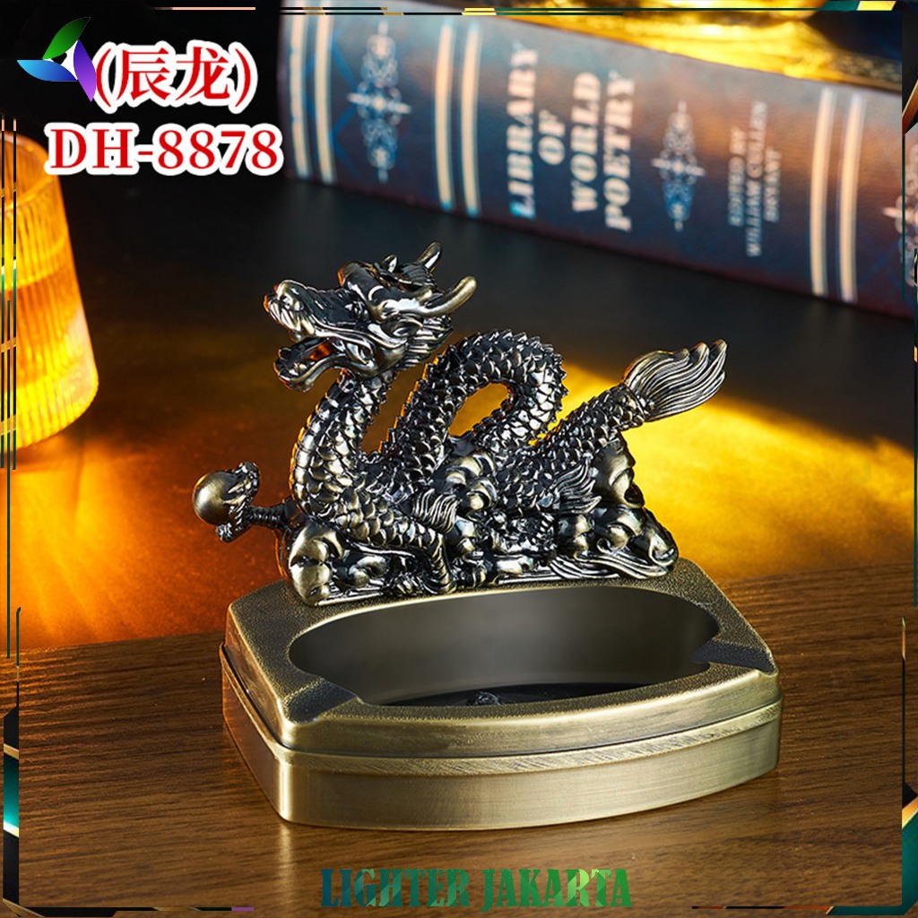 Asbak Korek Api Gas Naga Dragon Dinghao DH-8878
