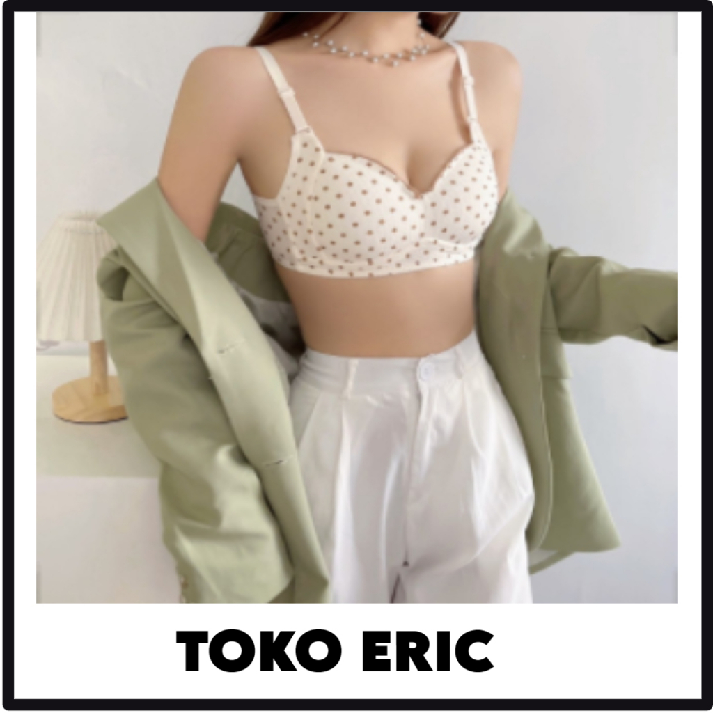 TOKO_ERIC (B-344) BRA REMAJA MODEL POLKADOT KOREA STYLE BRA TANPA KAWAT