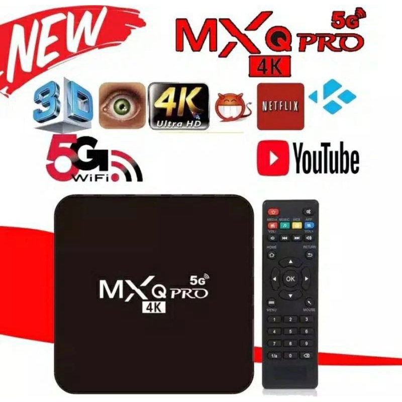 Android TV Box MXQ Pro 5G 2GB+16GB Fullset Baru