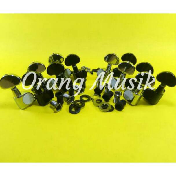 BOOMING Dryer Grover Full Set Besi - Tuning Gitar Elektrik dan Akustik - Drayer Gitar