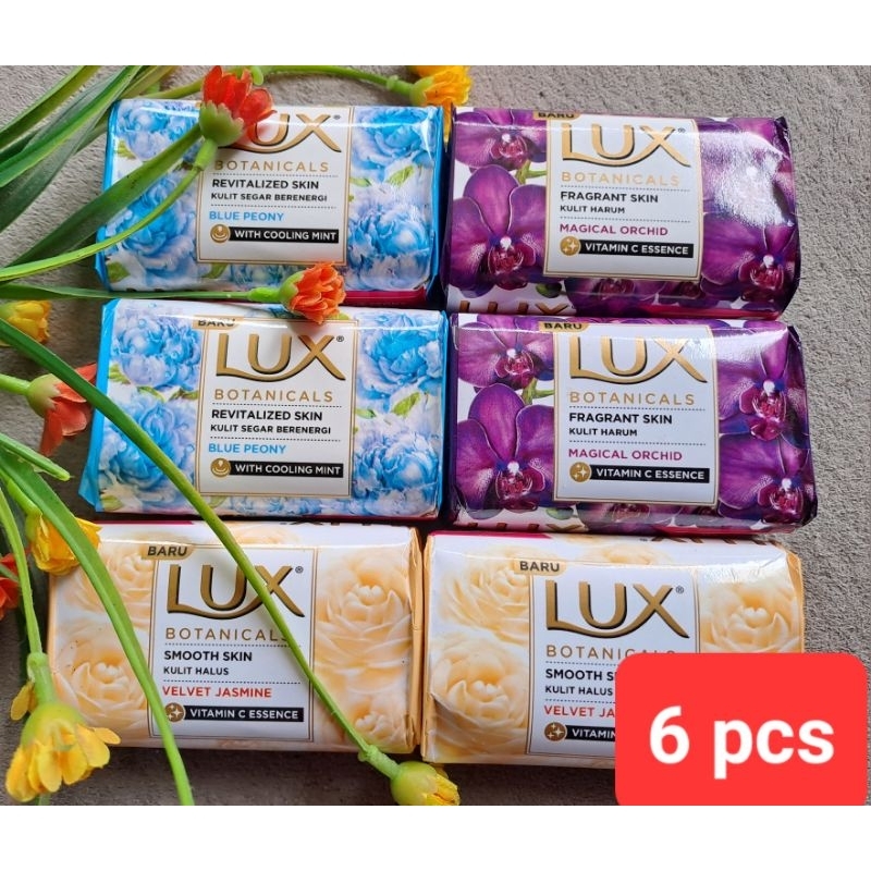 (6 PCS) Lux Sabun Mandi Batang blue Peony 70 gram