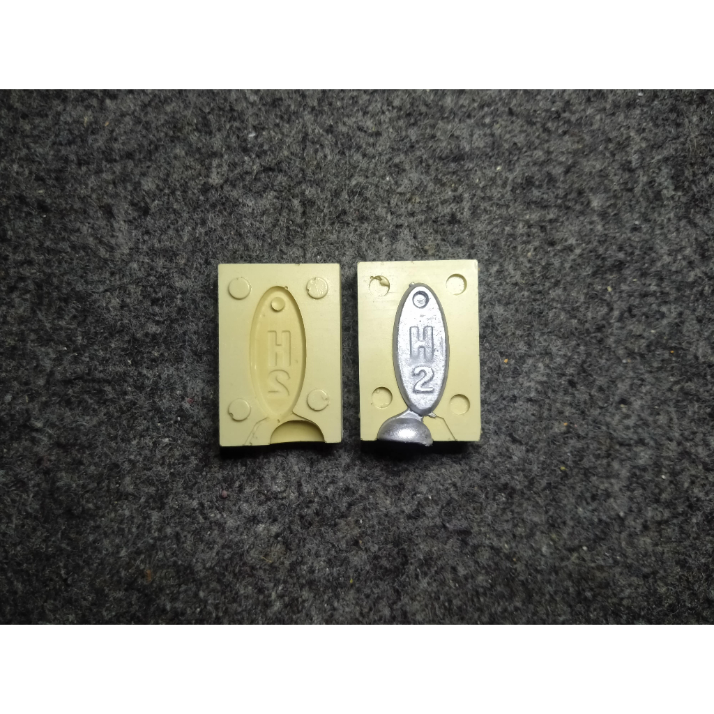 Cetakan Bandul Timah Pemberat Pancing Model H2 12gr Lead Sinker
