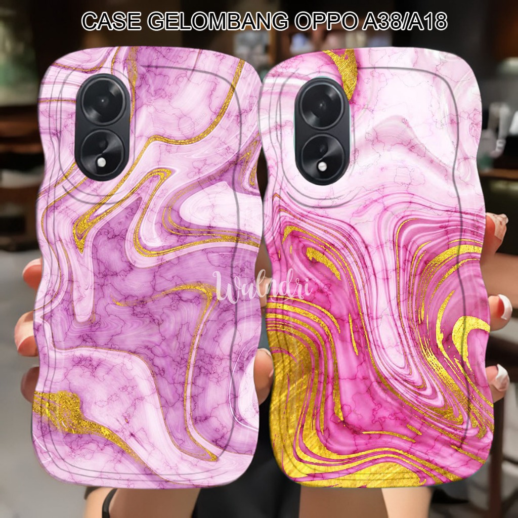 CASING GELOMBANG TIPE HP OPPO A38 A18 100 % PERSISI / SOFTCASE GELOMBANG BENING #12
