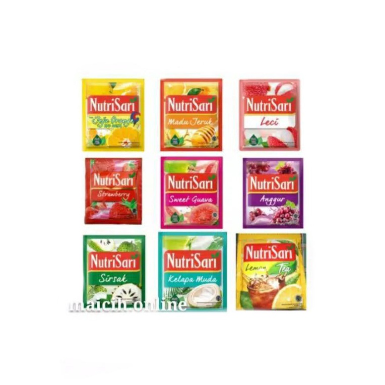 

Terl4ris Nutrisari isi 10 saset / Minuman Serbuk Musim Promo