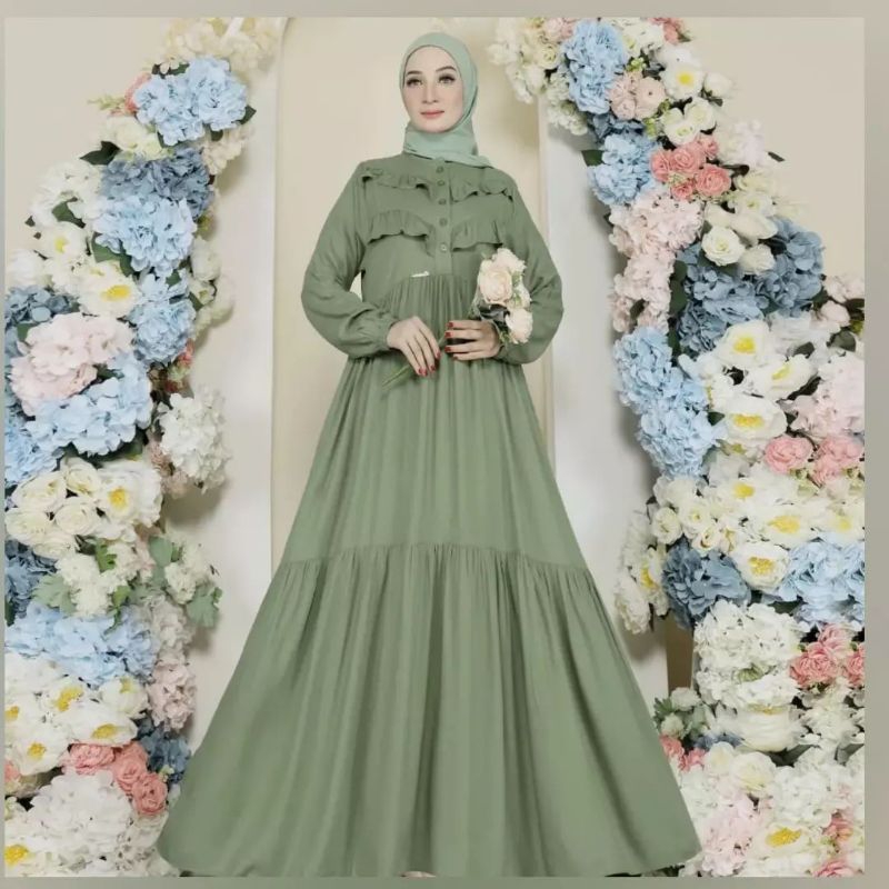 Cod nayara dress gamis wanita muslimaah  cantik  termurah dan terbaru /gamis simple dan elegan 2023 matt ceruty babydoll ukuran m l xl
