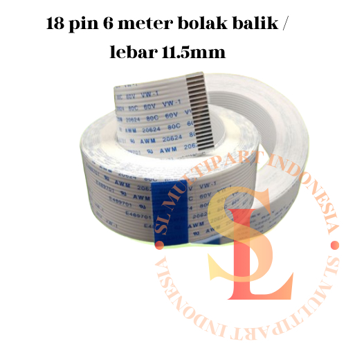 18 pin 6 meter bolak balik / lebar 11.5mm