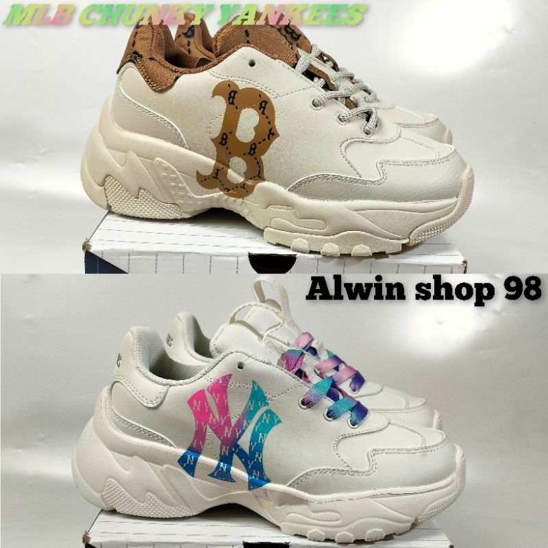MLB CHUNKY A GRADATION/MLB CHUNKY A DIA MONOGRAM/NY YANKEES MLB BIGBALL CHUNKY/SEPATU KROEA/SEPATU M