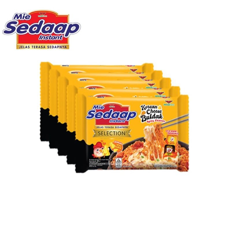 

Sedaap Mie Instan Goreng Korean Cheese Buldak 86Gr x 5 Pcs