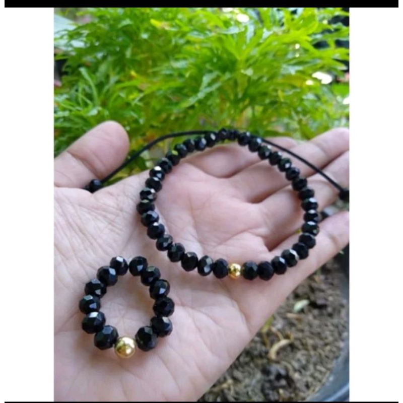 1 set gelang cincin kristal Ceko 0,2 grm Semar Jawa