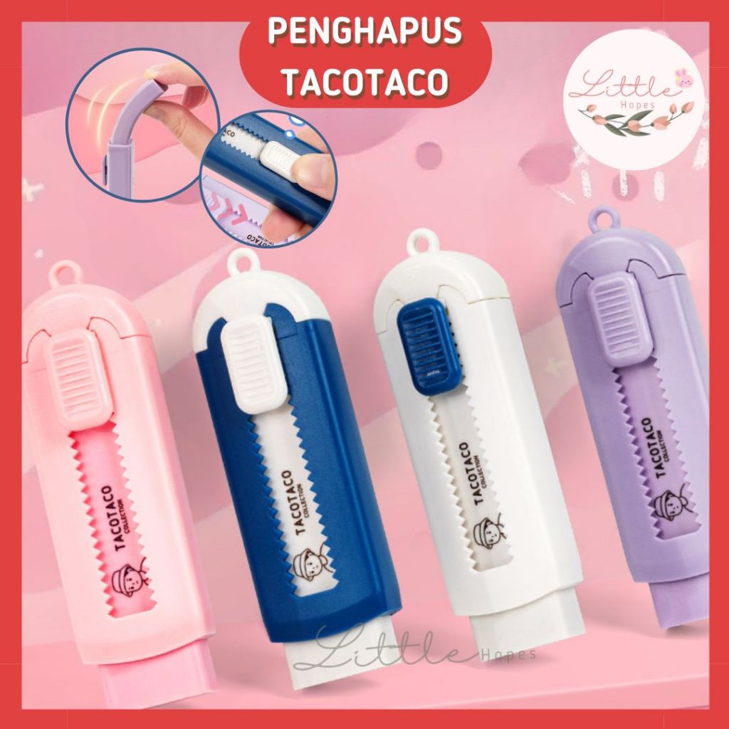 

Penghapus Tacotaco 4 warna Eraser Pensil Karet Mekanik Refill Korean Lucu Aesthetic COD Viral Roller Slide Hadiah Anak Alat Tulis Sekolah Kuliah Kantor