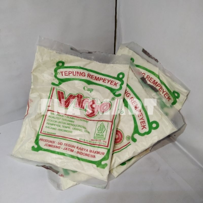 

TEPUNG REMPEYEK VIRGO 20 GRAM DAPAT 10 PCS