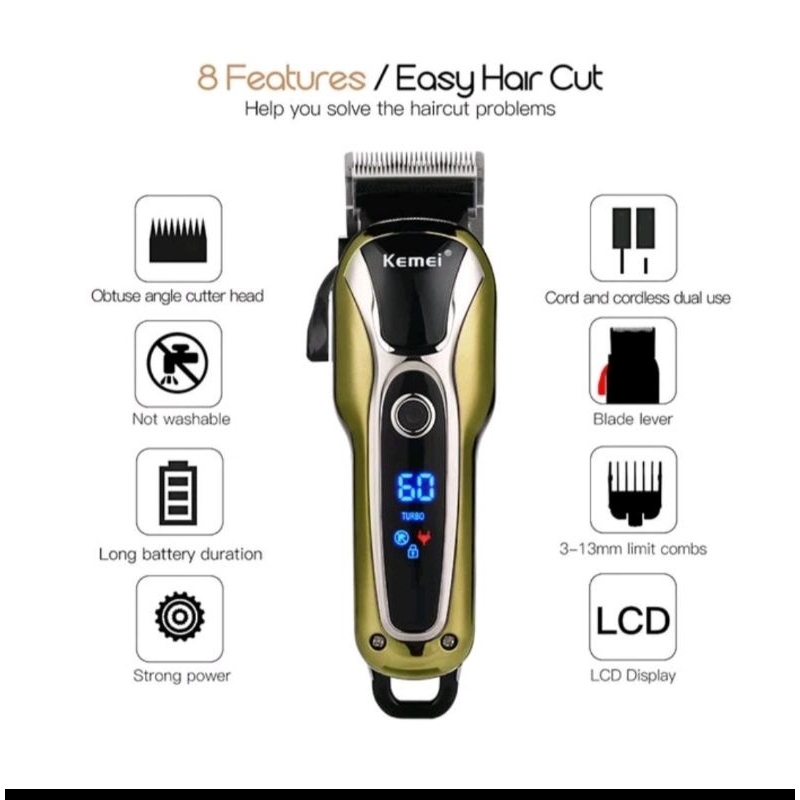 KEMEI KM-1990 Original Hair Clipper Mesin Cukur