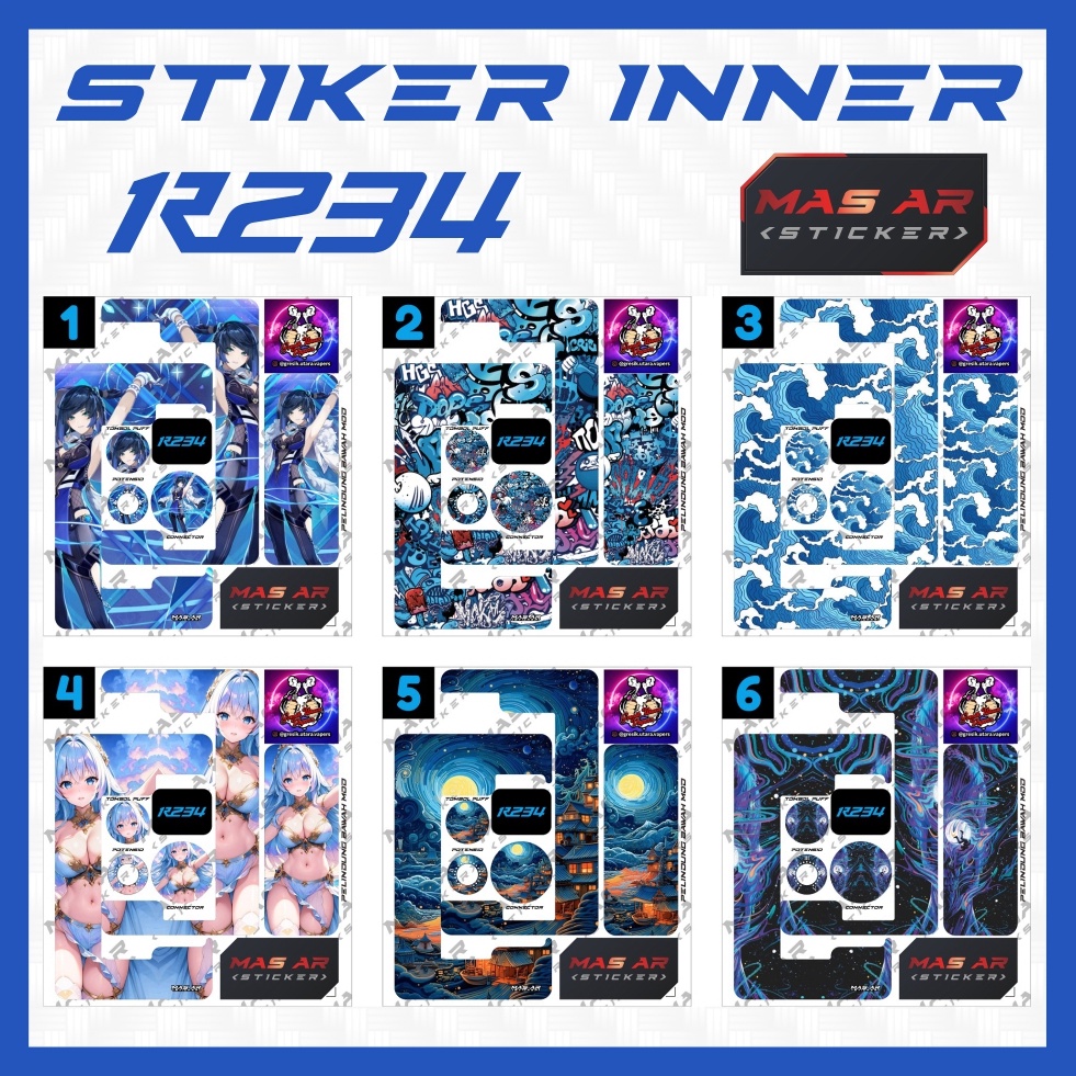

Stok Banyak.. Skin Stiker - 2 3 4 AMA