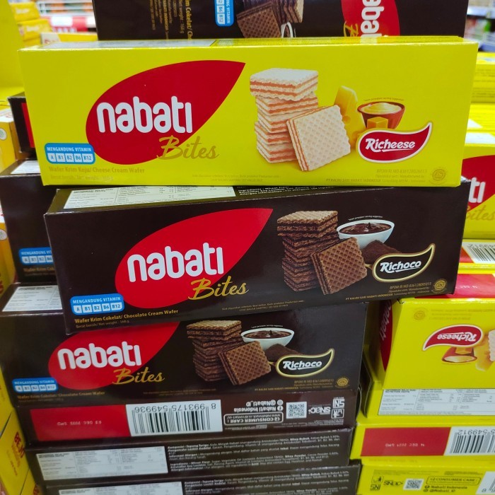 Nabati Bites Wafer Box Richeese Keju Richoco 168 Gr