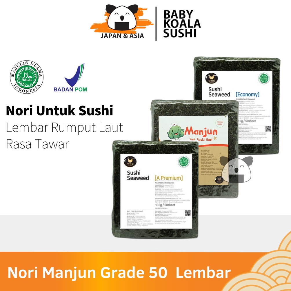 

Terk!ni MANJUN Sushi Nori Kimbab 50 S Halal │ Nori Gimbab Import Lembar Rumput Laut Kualitas Oke