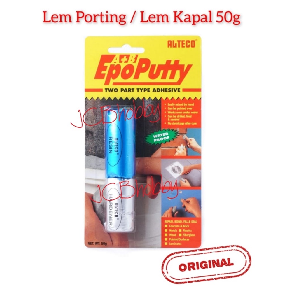 

E9SEQ Lem Epo Putty ALTECO PORTING 50 g BELI SEPULUH BIJI BONUS SATU BIJI LEM PAKING TAHAN PANAS g00vq