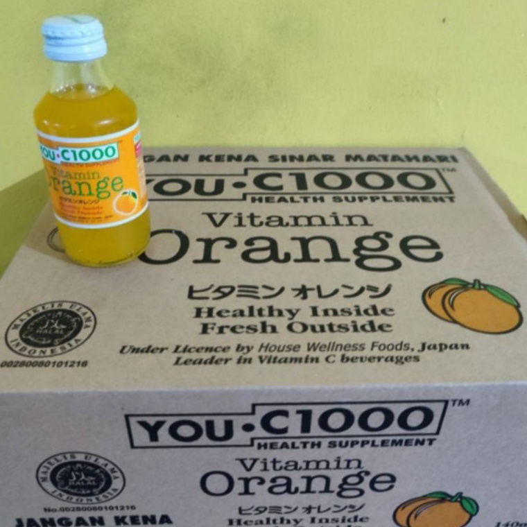 HWEJ7 You C 1000 / UC 1000 / You C1000 Vitamin Orange / Lemon / Mango 140ml X 30 Botol 7na7t