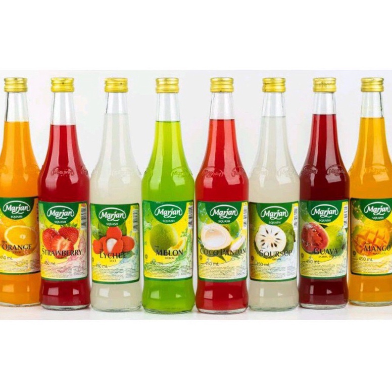 

60 Sirup Marjan Squash Mangga Sirsak Guava Leci Strawberry Orange Pinapple 450ml dwakp