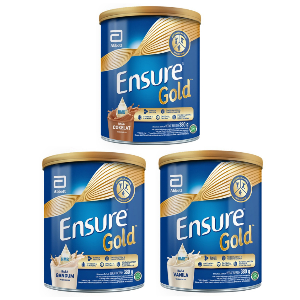 

Ensure Gold HMB Gandum / Cokelat / Vanila 380g