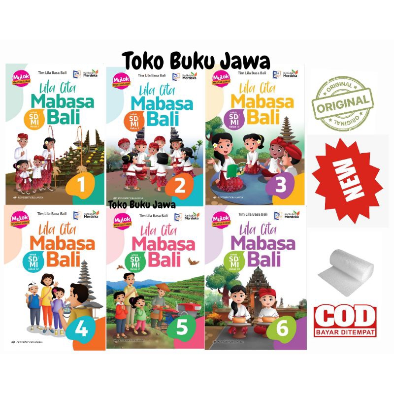 Buku SD Mulok Lila Cita Mabasa Bali Kelas 1 2 3 4 5 6 Erlangga Kurikulum Merdeka