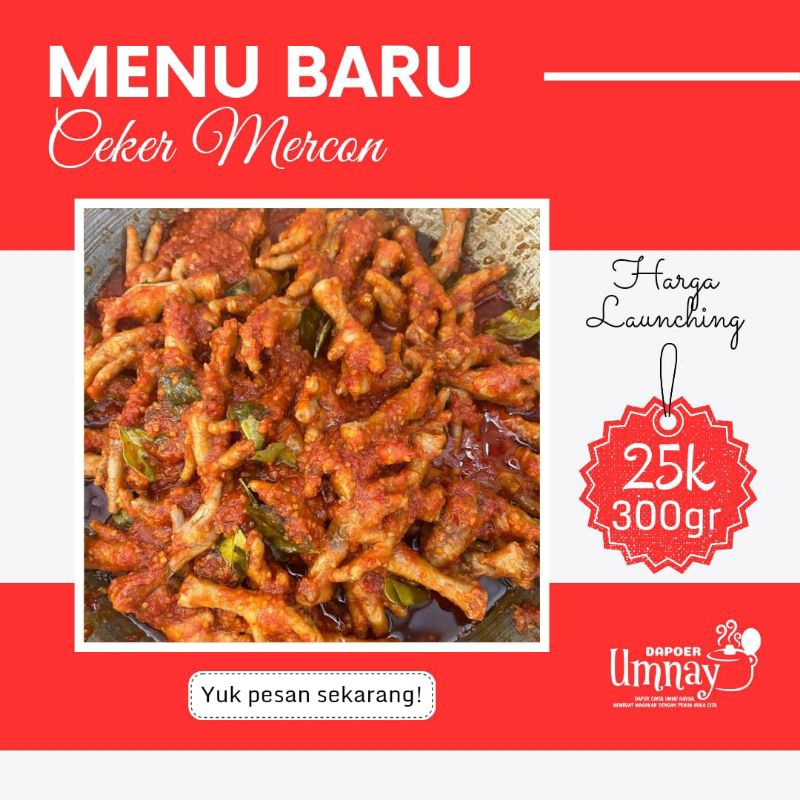 

Dapoer Umnay Ceker Mercon Sumatera 300 gram