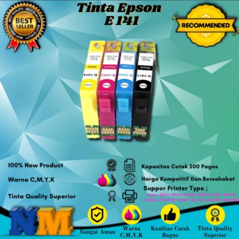 Tinta Compatibel 141 T 141 for Printer Epson ME32 ME320 ME340 ME900WD
