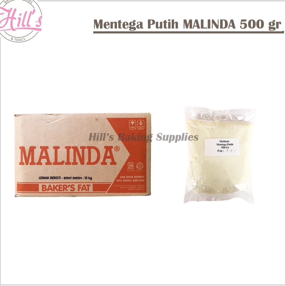 

[Produk JQ42] MALINDA BAKER'S FAT 500 gr / MENTEGA PUTIH / SHORTENING 500gr / BAKERS FAT 45