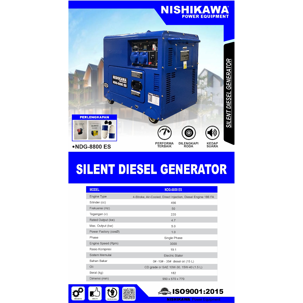 Genset Silent  Nishikawa NGG 8800 ES