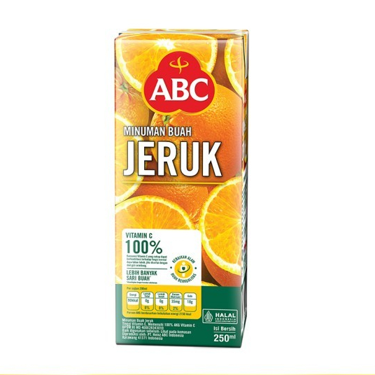 

Minuman ABC minuman buah Jeruk 250 ml