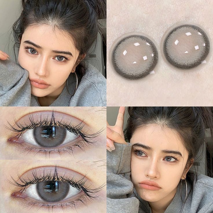 J11 Softlens Abu-Abu Grey Natural Daily Look Natural 14,2 MM Normal Minus / Softlens Grey / Softlens