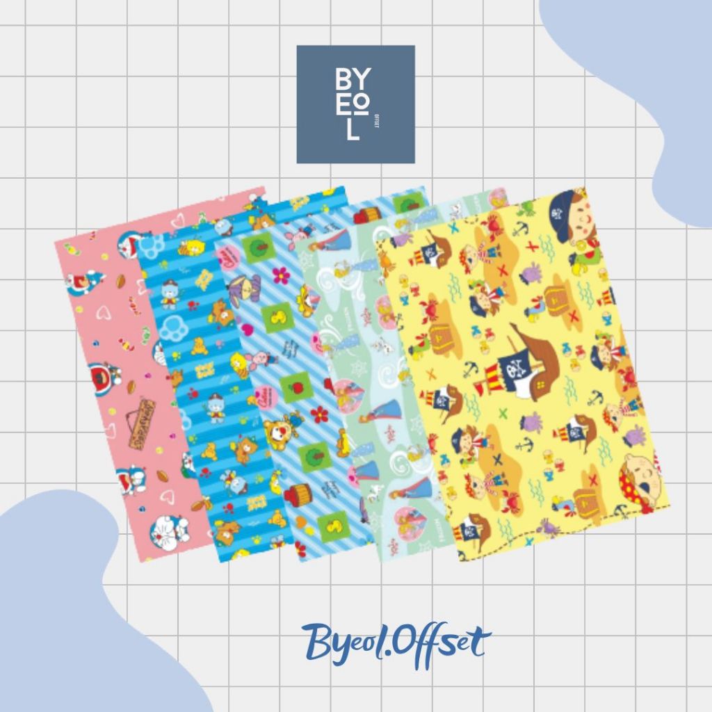 

Kertas Kado (1Set isi 10Lmbr) / Kertas kado Motif Karakter Mix T Cowo & Cewe