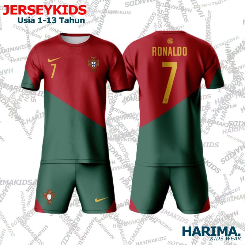 Jersey bola anak portugal Ronaldo CR7