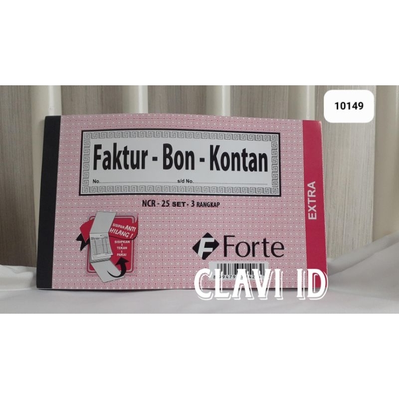

10149/Bon Faktur Rangkap 3 Kecil/Nota Kontan/BON FAKTUR KECIL MELINTANG