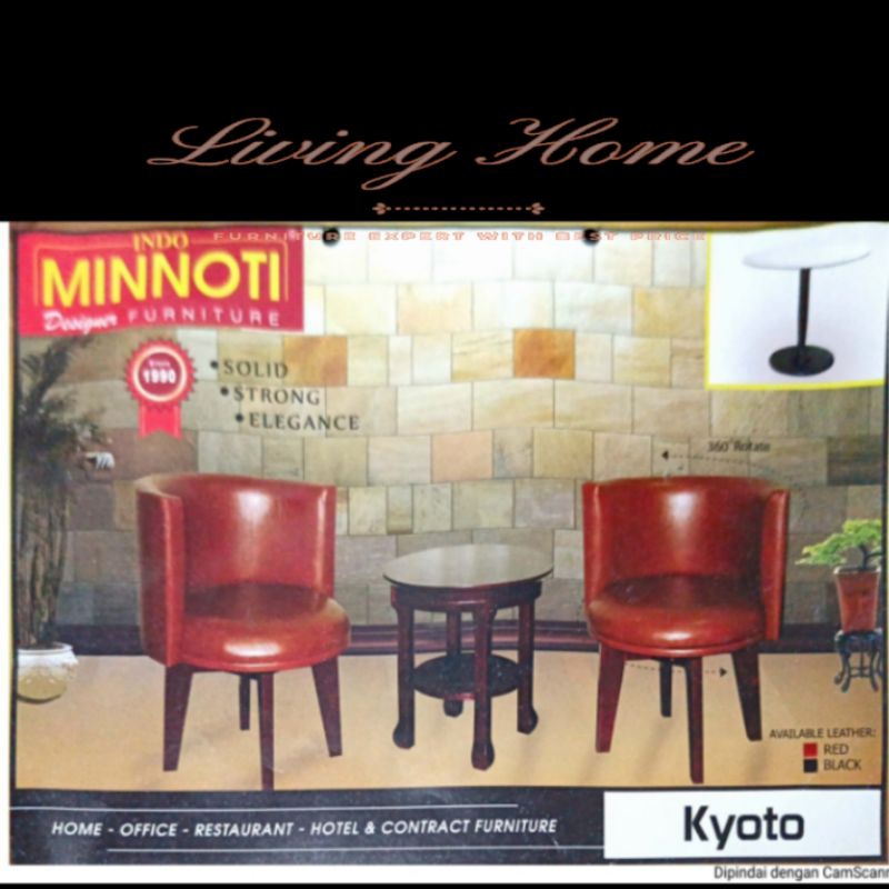 Meja Teras / Kursi Teras Santai Kayu Minnoti Type Kyoto - Kursi Kyoto