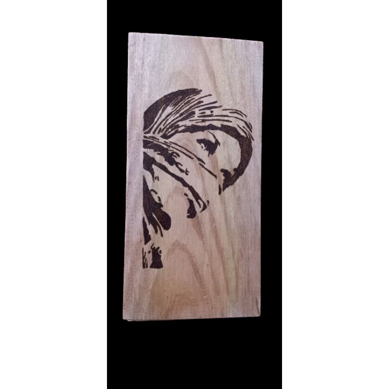 wall decor lukisan bakar pyrography