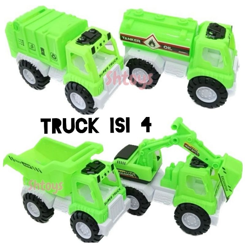 mainan anak truk isi 4 besar ktg/ Ak112