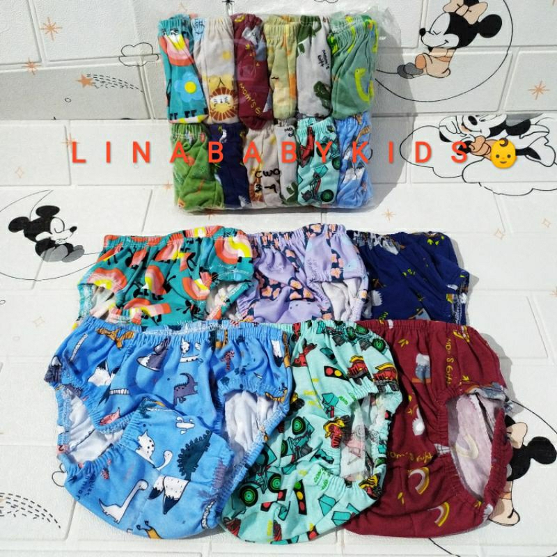 12 PCS Celana Dalam Anak 1-6tahun Libby Velvet Babydoll Kemasan PLASTIK