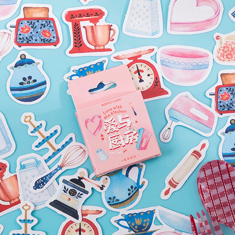 

Bullet Journal Kit I (10 pcs) Love with the Kitchen ~ Vintage Series Mini Sticker